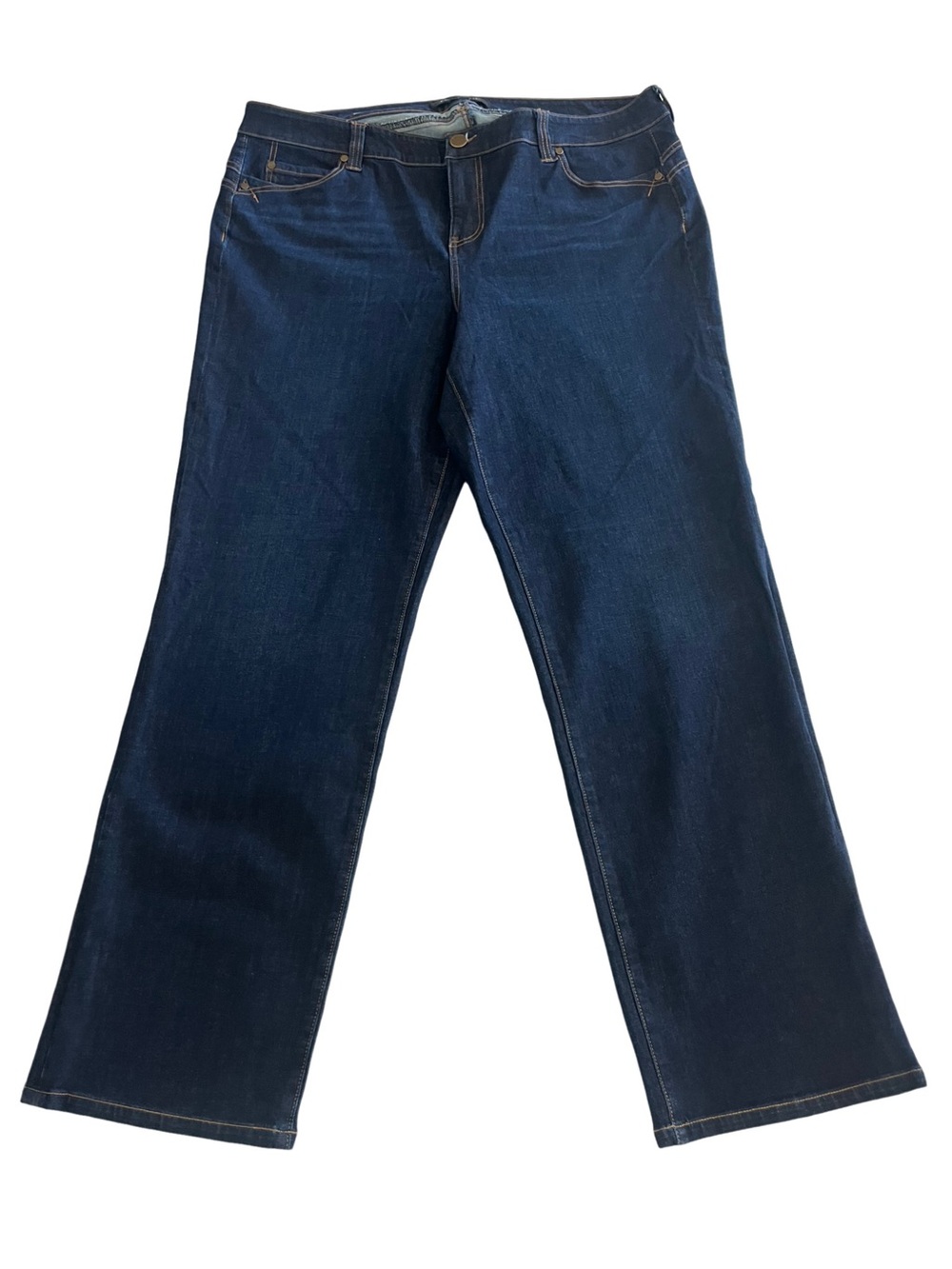 Liverpool Dark Denim The Hugger Straight Jeans EUC Size 18W